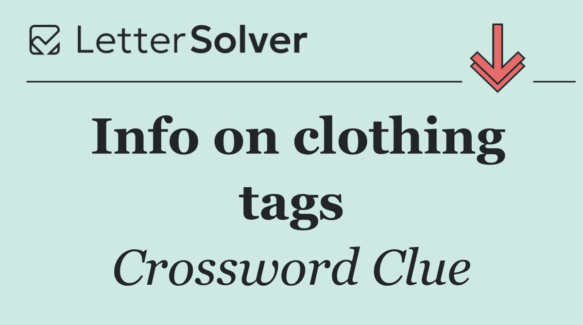 Info on clothing tags