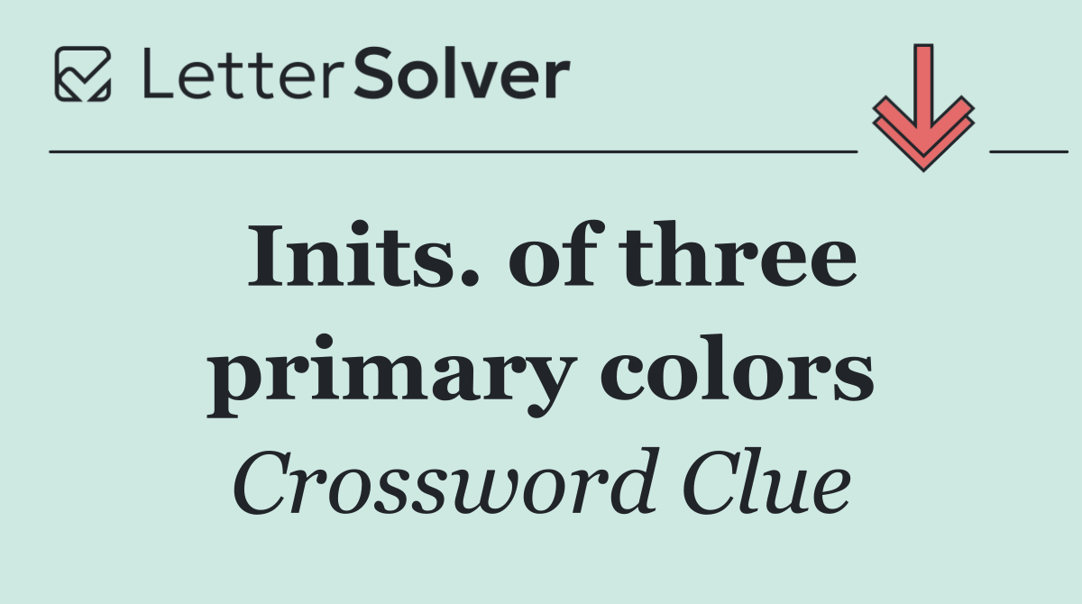 Inits. of three primary colors