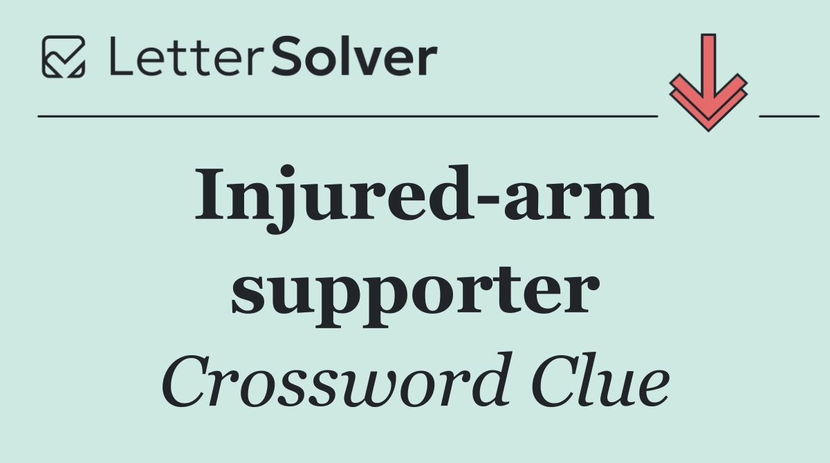 Injured arm supporter