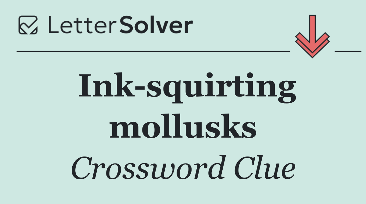 Ink squirting mollusks