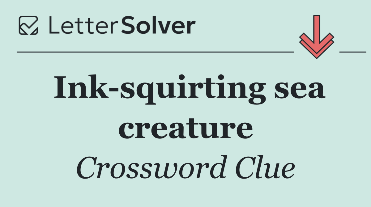 Ink squirting sea creature