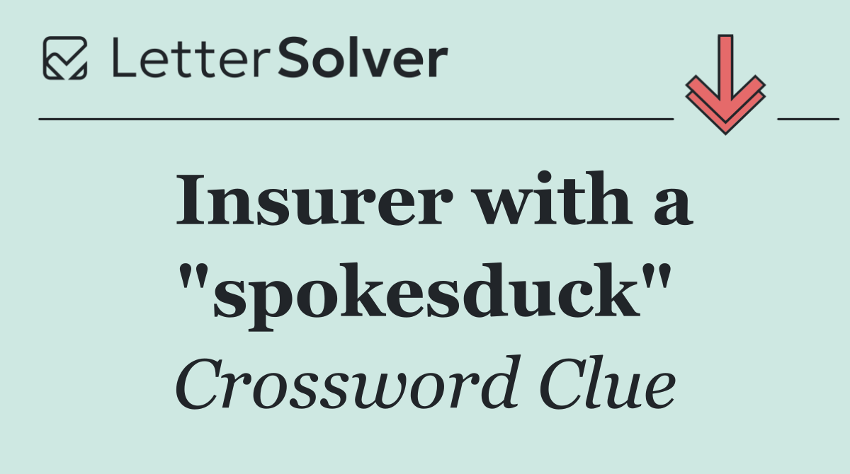 Insurer with a "spokesduck"
