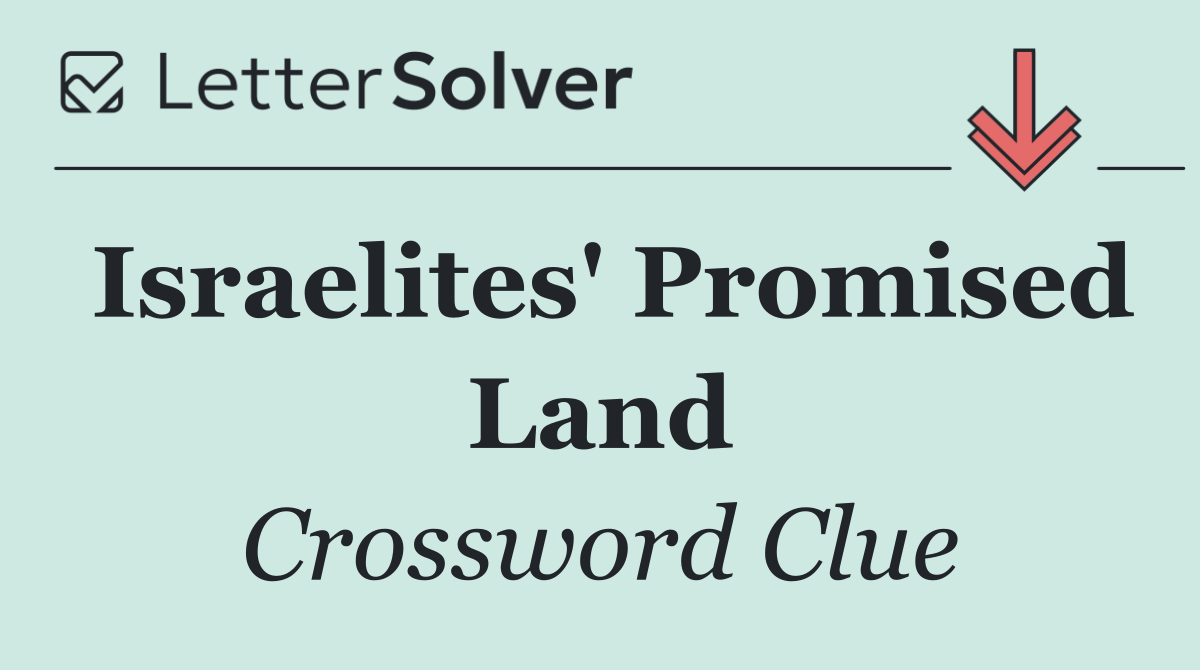 Israelites' Promised Land