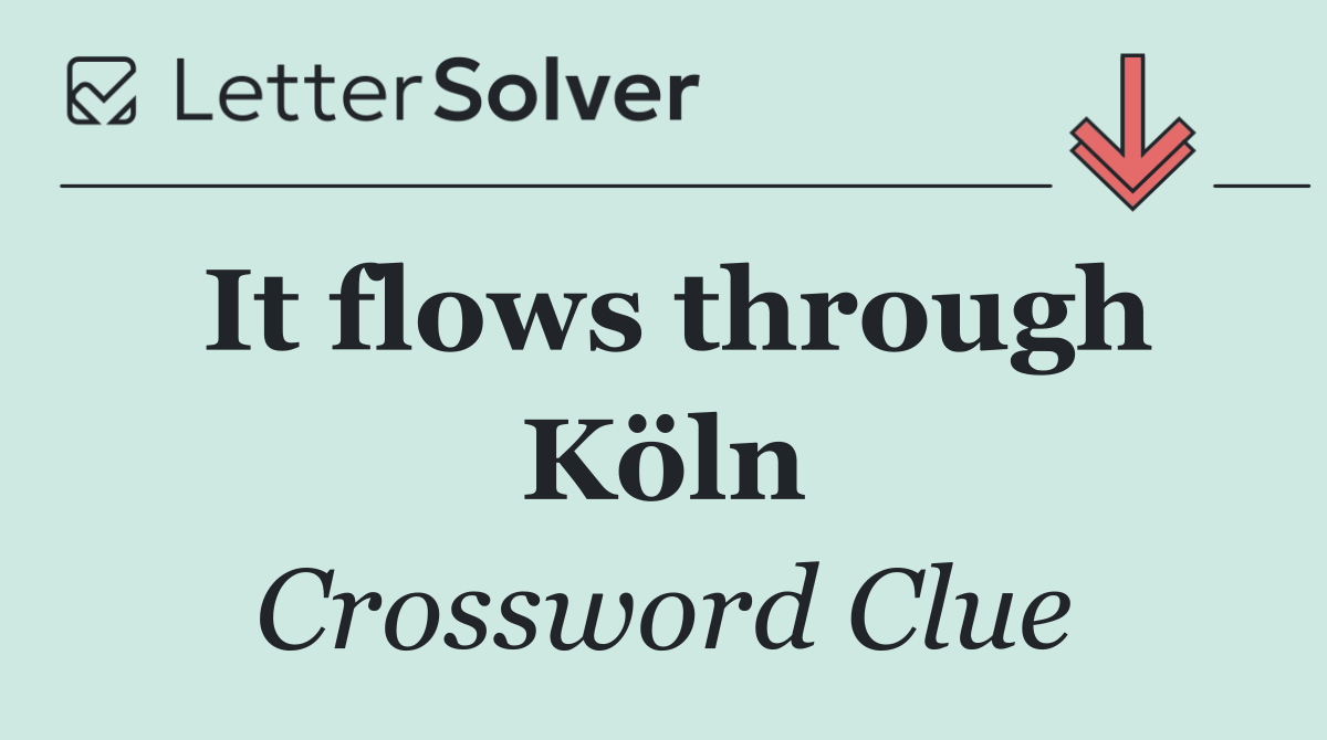 It flows through Köln