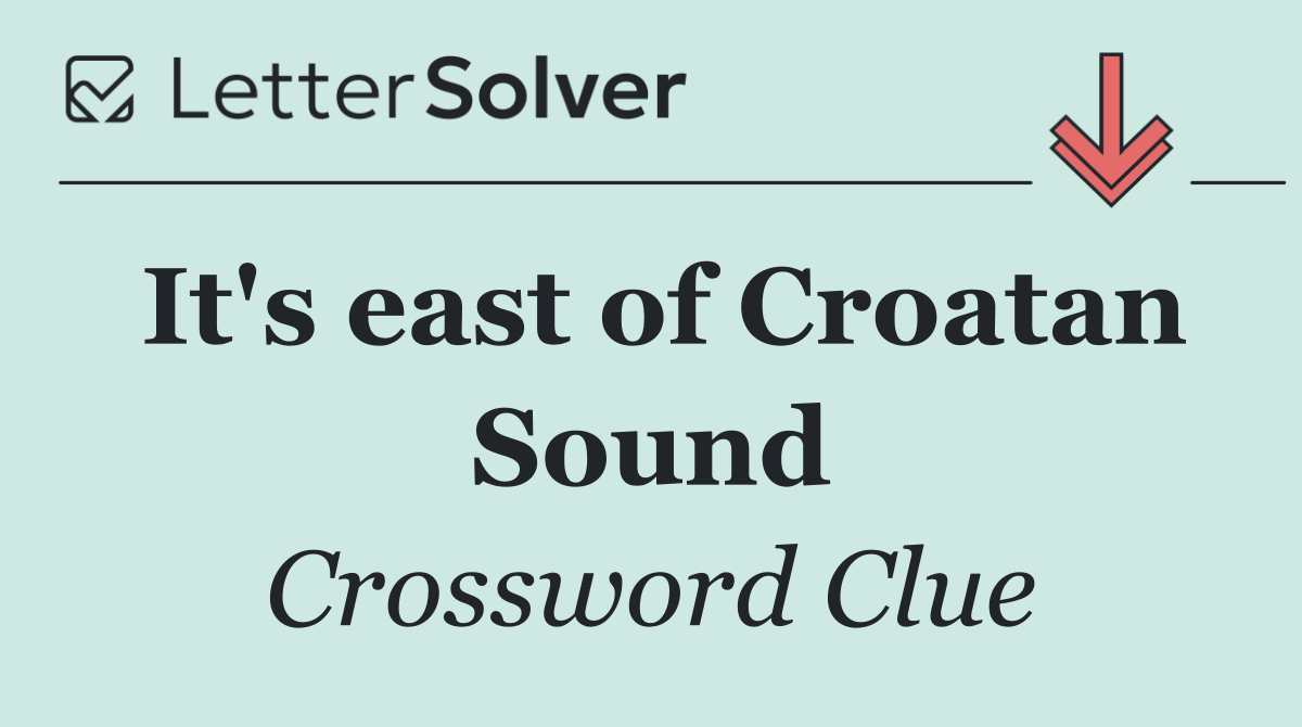 It's east of Croatan Sound