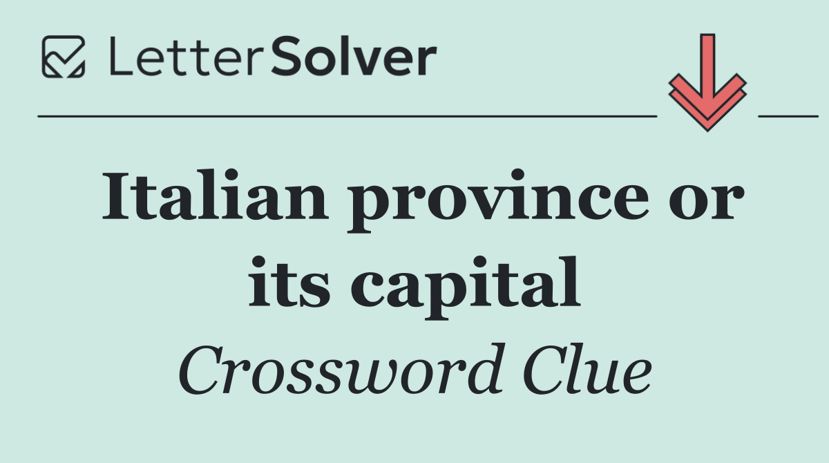 Italian province or its capital