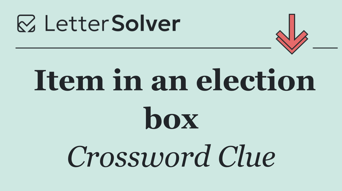 Item in an election box