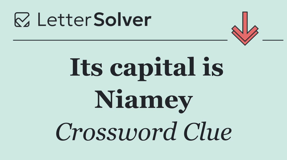 Its capital is Niamey