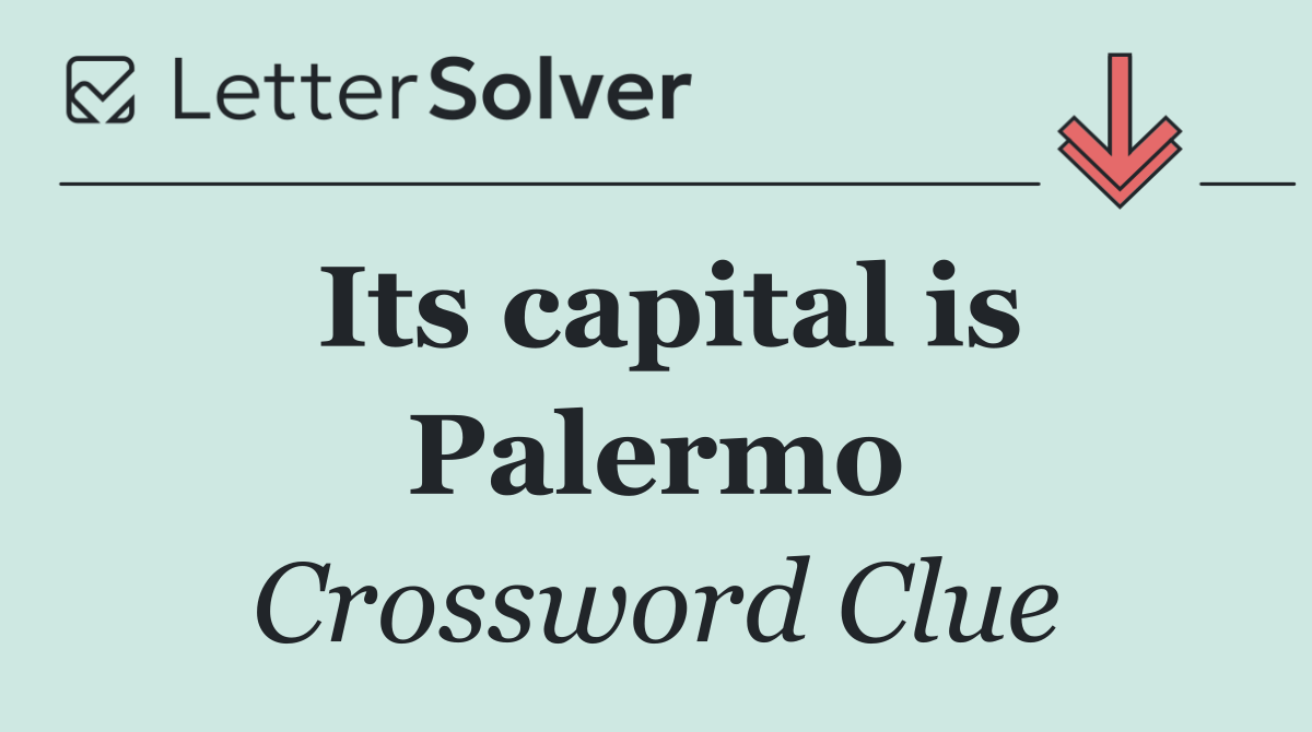 Its capital is Palermo