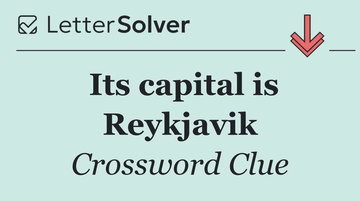 Its capital is Reykjavik