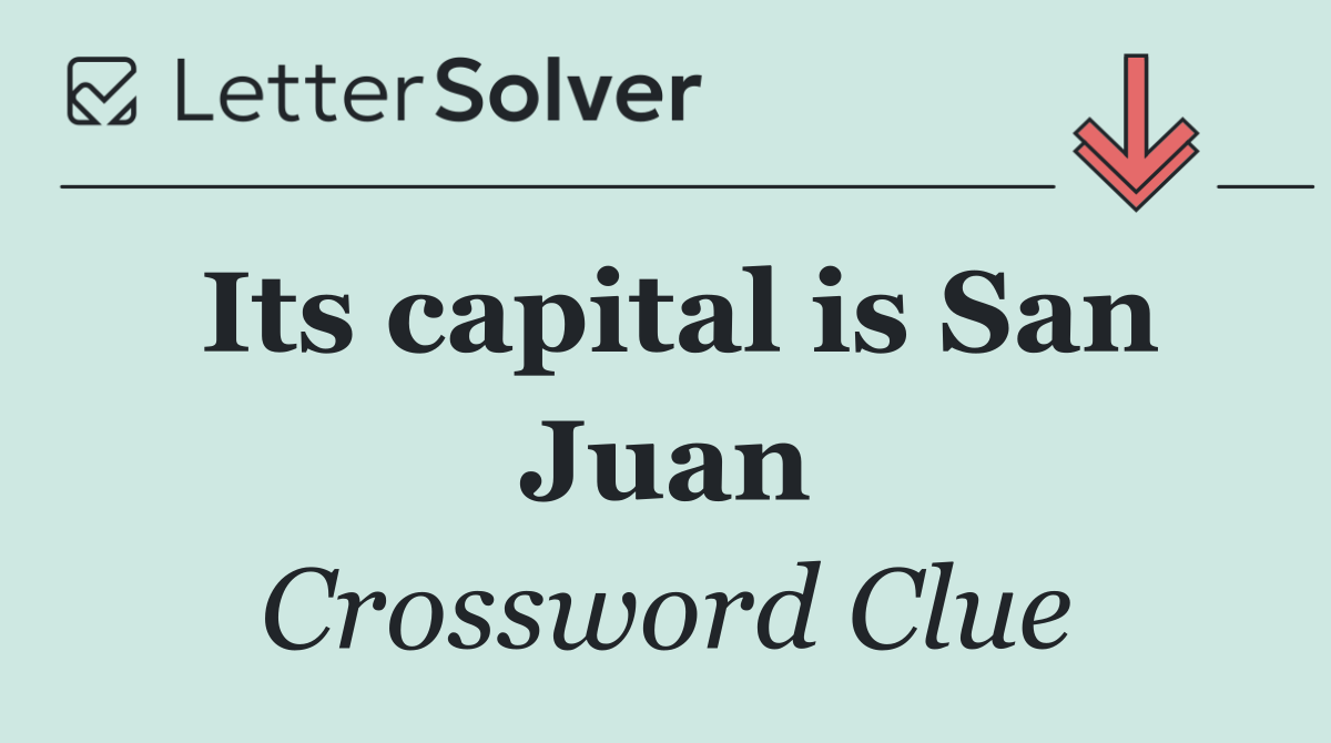 Its capital is San Juan
