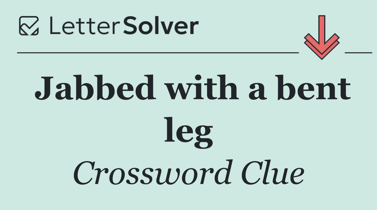 Jabbed with a bent leg