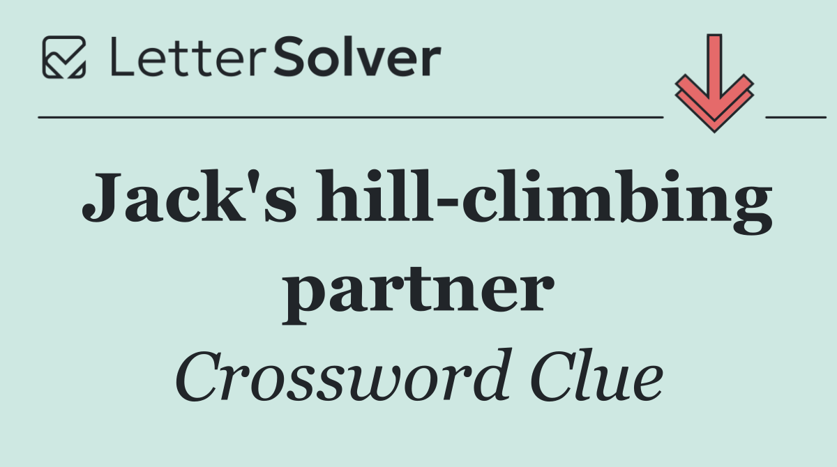 Jack's hill climbing partner