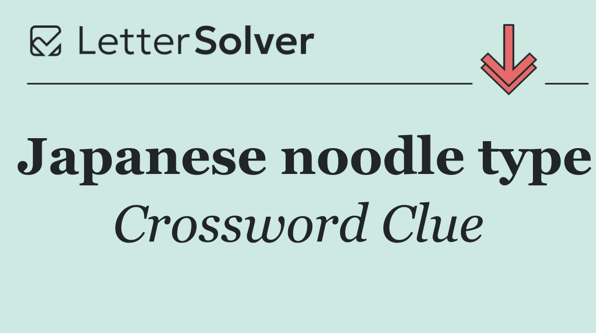 Japanese noodle type