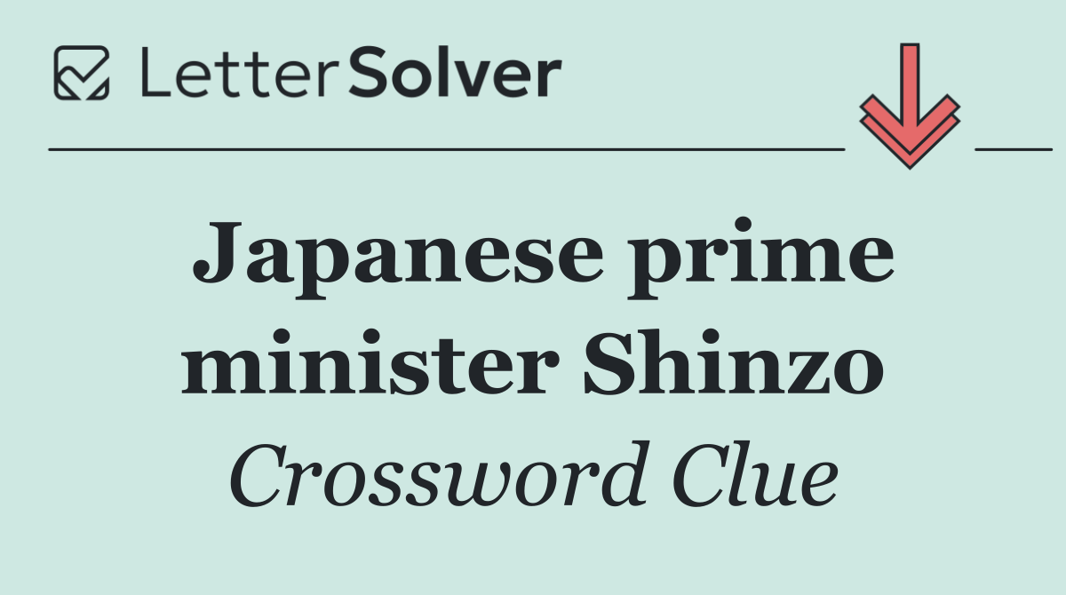 Japanese prime minister Shinzo