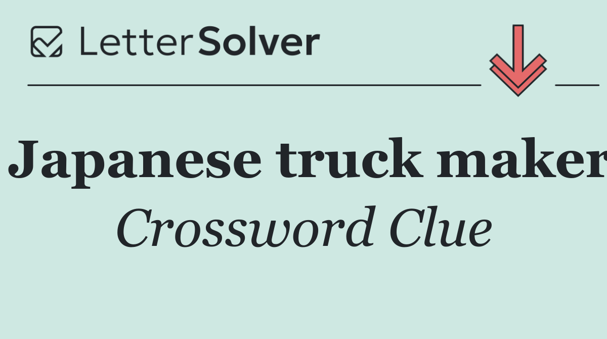 Japanese truck maker