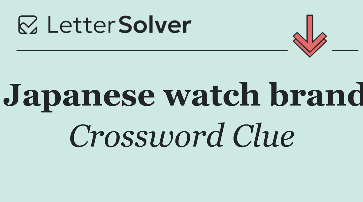 Japanese watch brand
