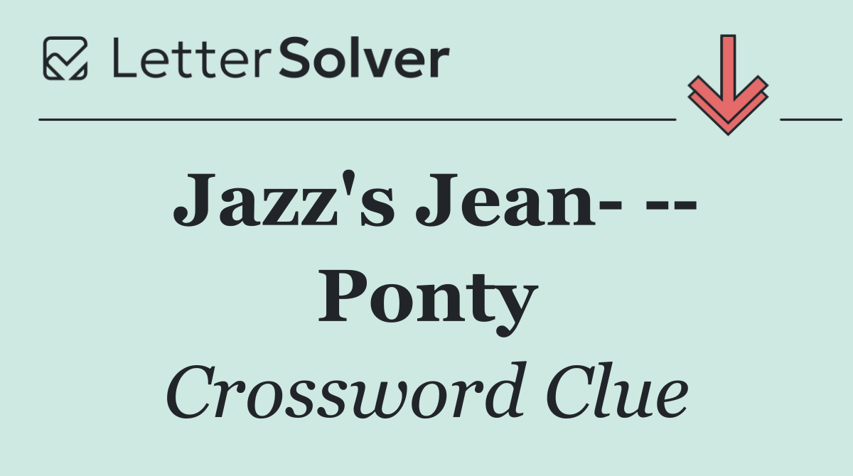 Jazz's Jean     Ponty