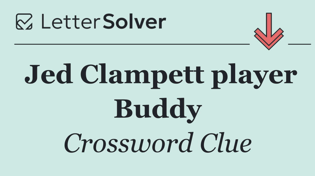 Jed Clampett player Buddy