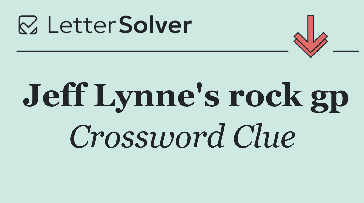 Jeff Lynne's rock gp