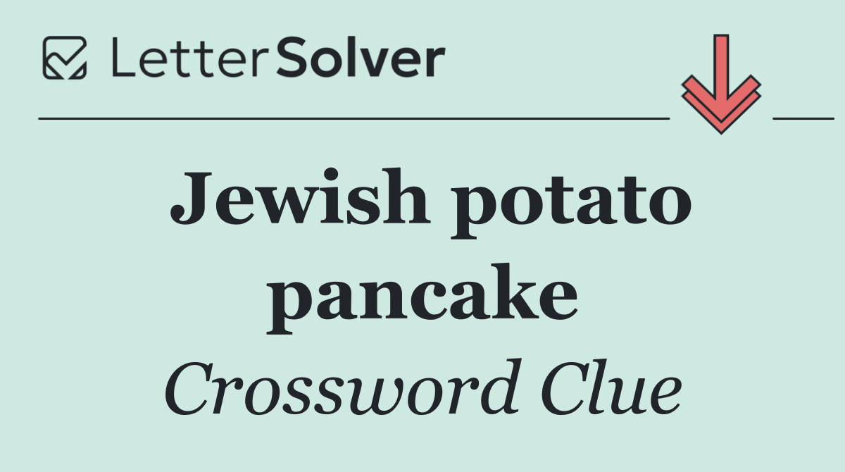 Jewish potato pancake