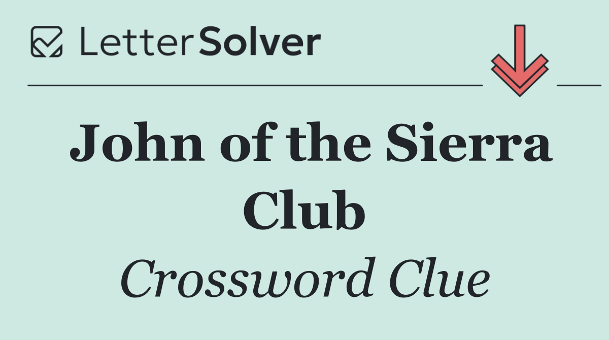 John of the Sierra Club