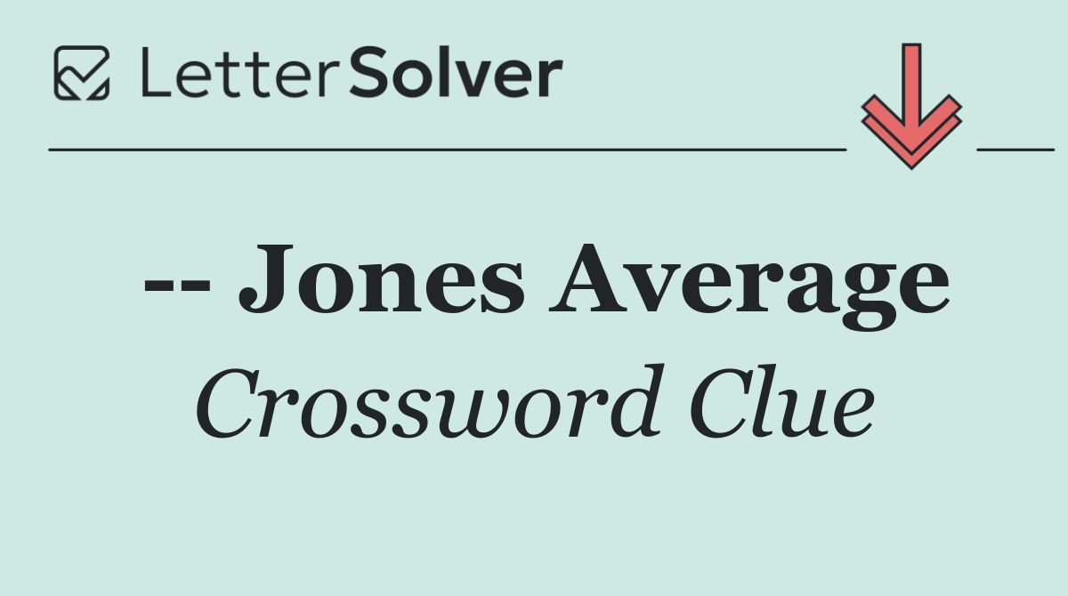    Jones Average
