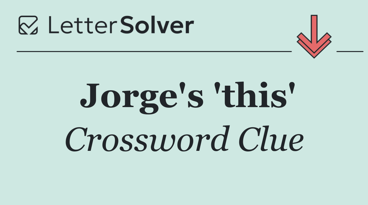 Jorge's 'this'