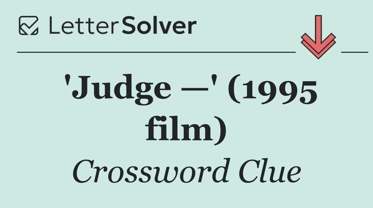 'Judge —' (1995 film)