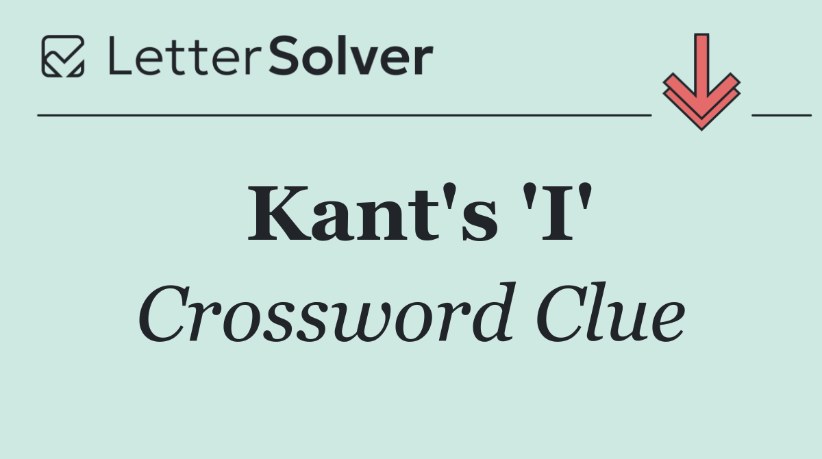 Kant's 'I'