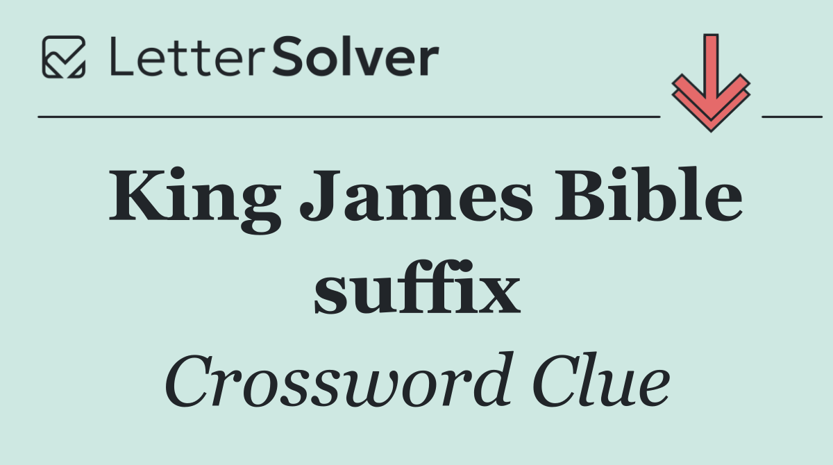King James Bible suffix