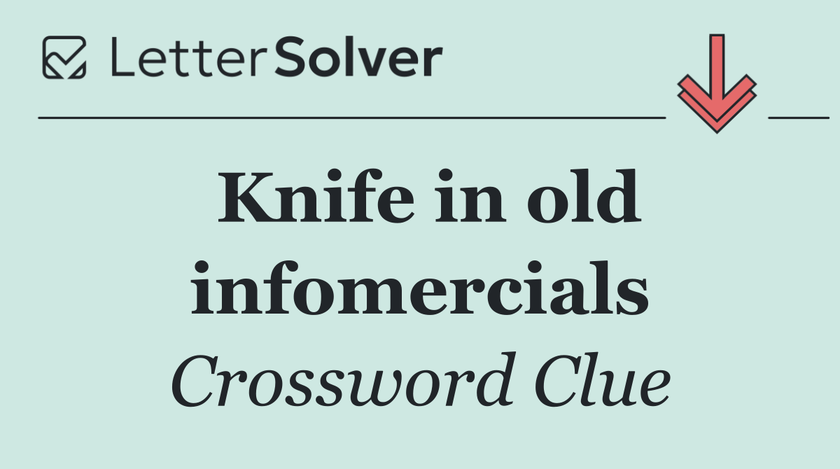 Knife in old infomercials