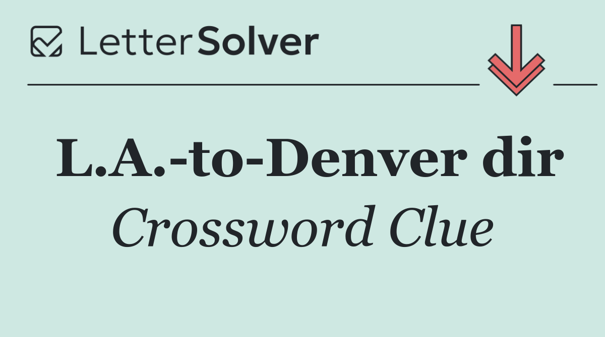 L.A. to Denver dir