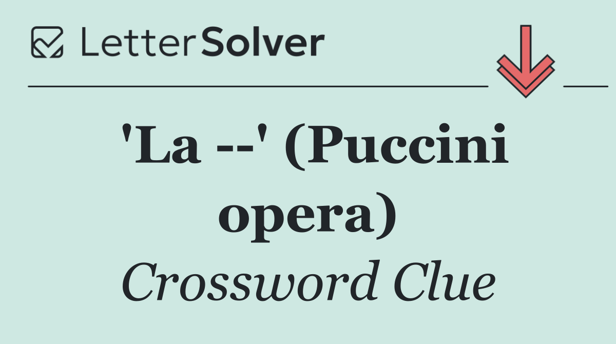 'La   ' (Puccini opera)