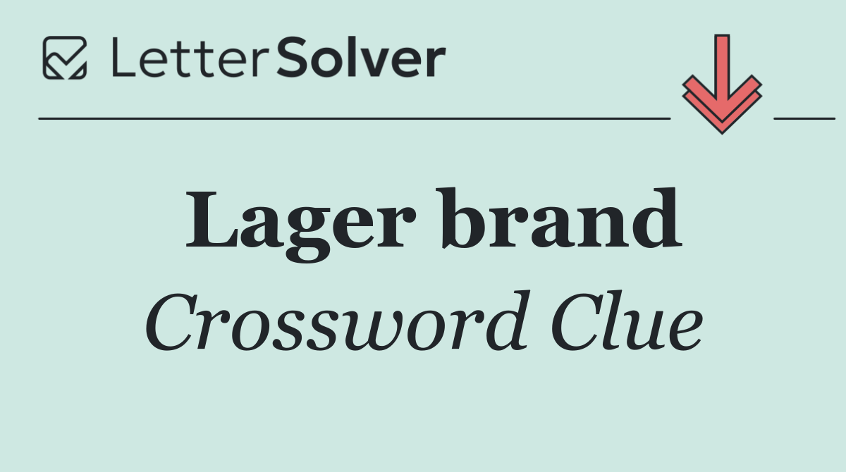 Lager brand