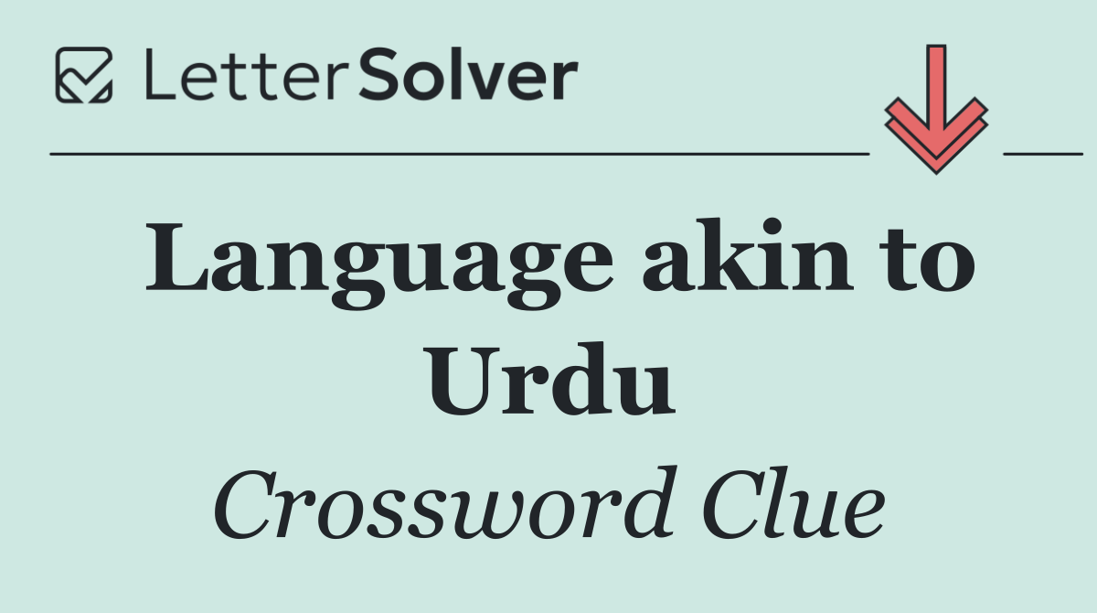 Language akin to Urdu