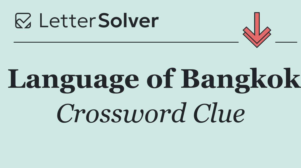 Language of Bangkok
