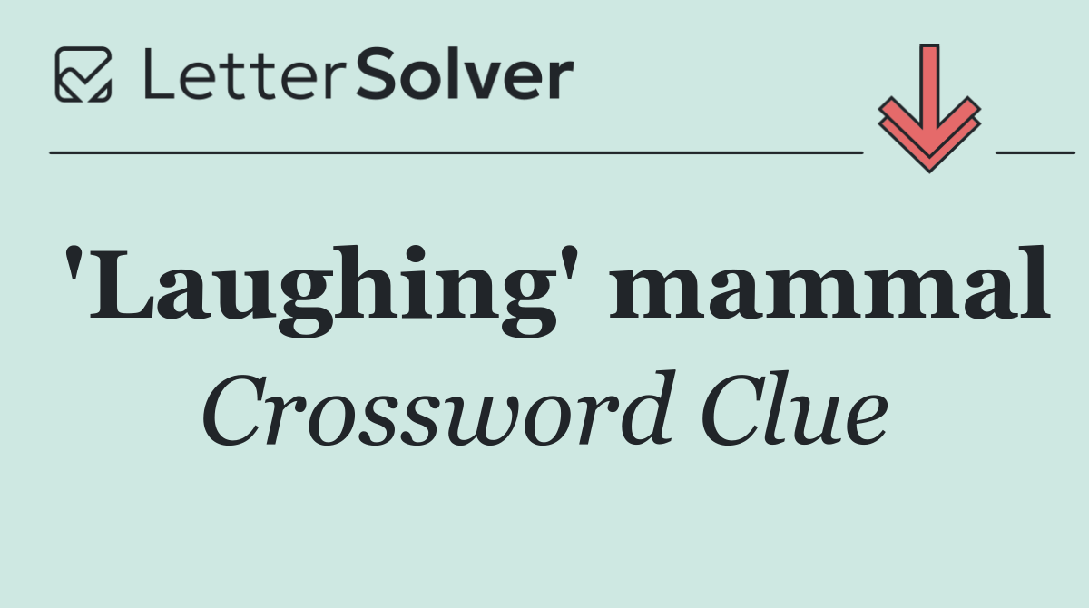 'Laughing' mammal