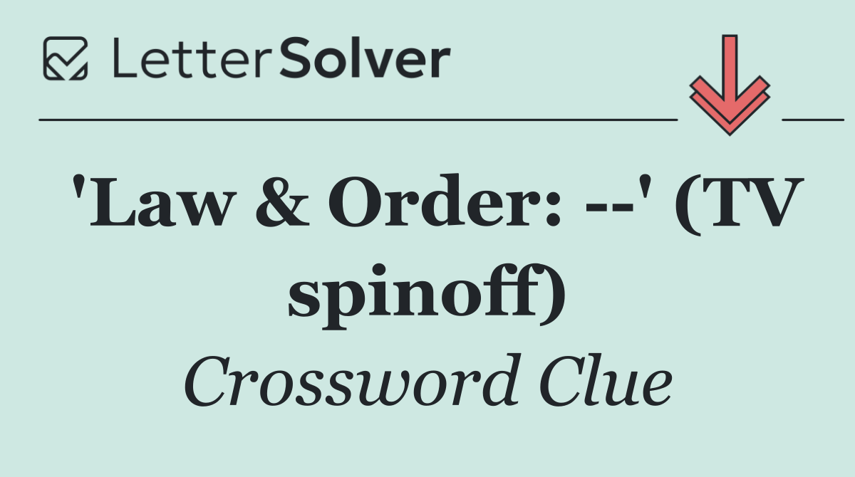 'Law & Order:   ' (TV spinoff)
