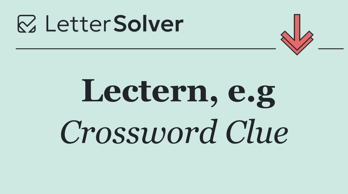 Lectern, e.g