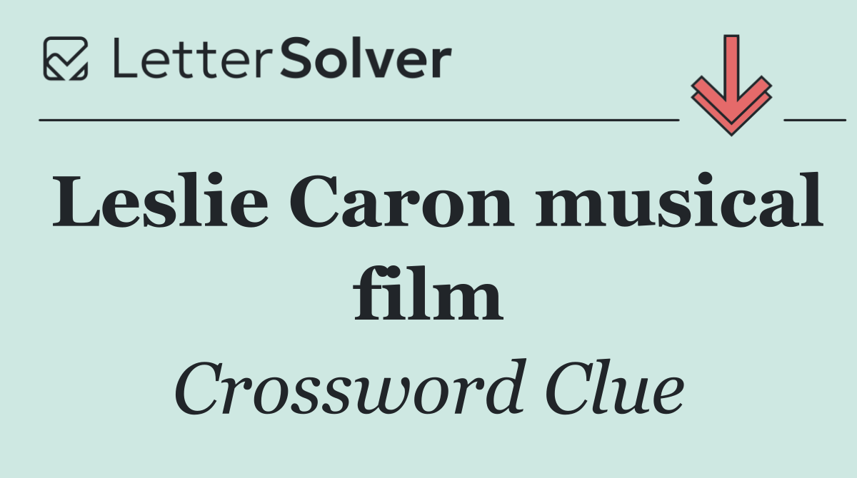 Leslie Caron musical film