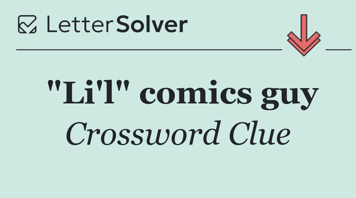 "Li'l" comics guy