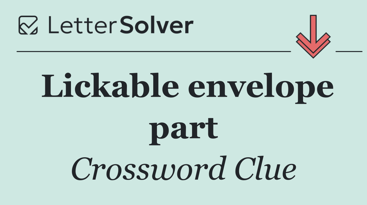 Lickable envelope part