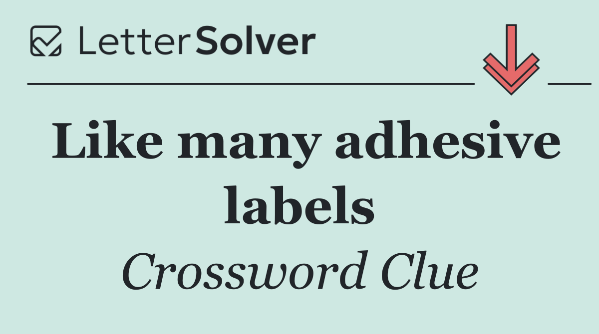Like many adhesive labels