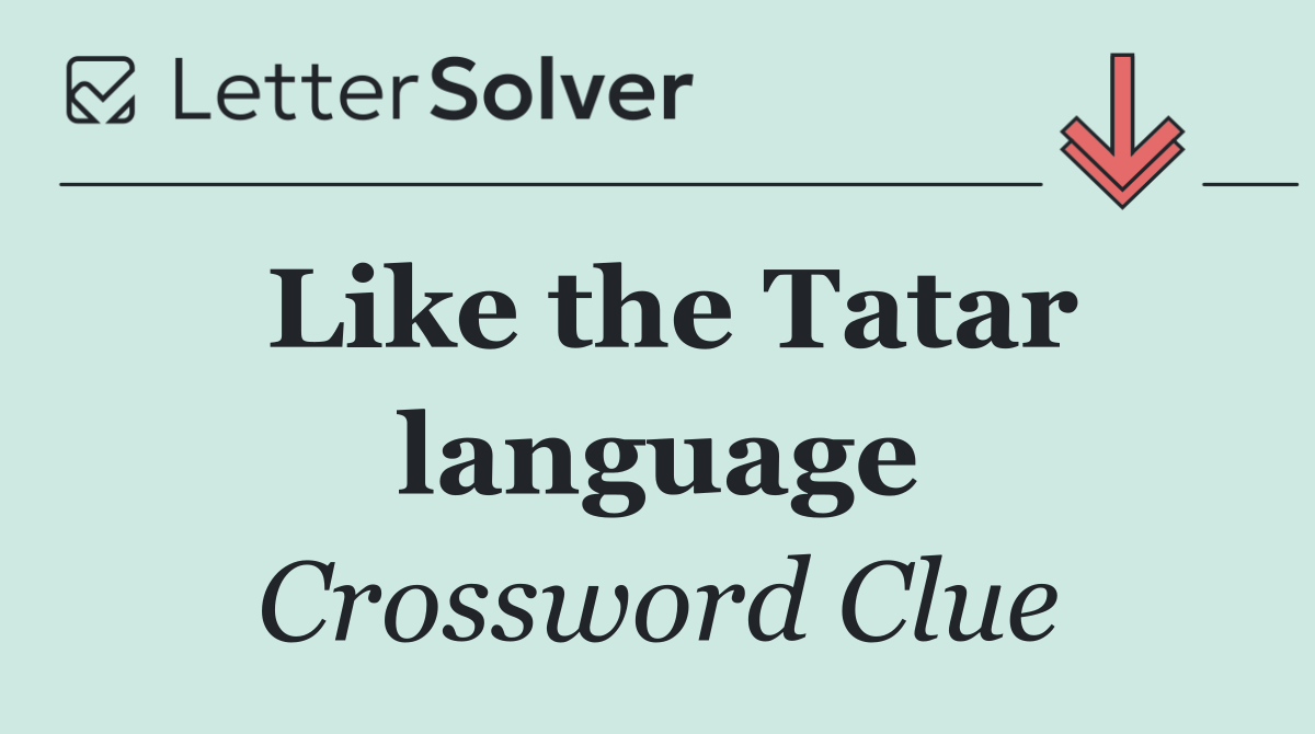 Like the Tatar language