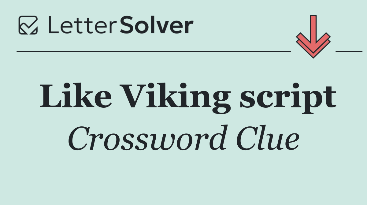 Like Viking script