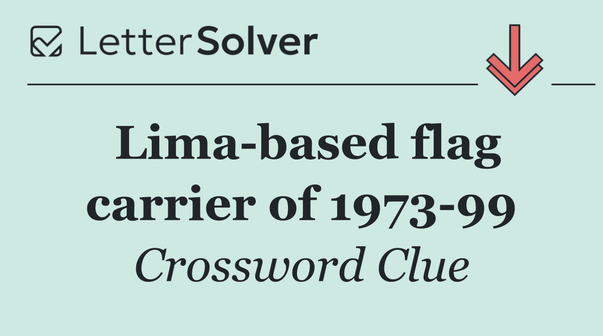 Lima based flag carrier of 1973 99