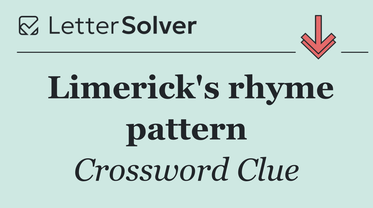 Limerick's rhyme pattern