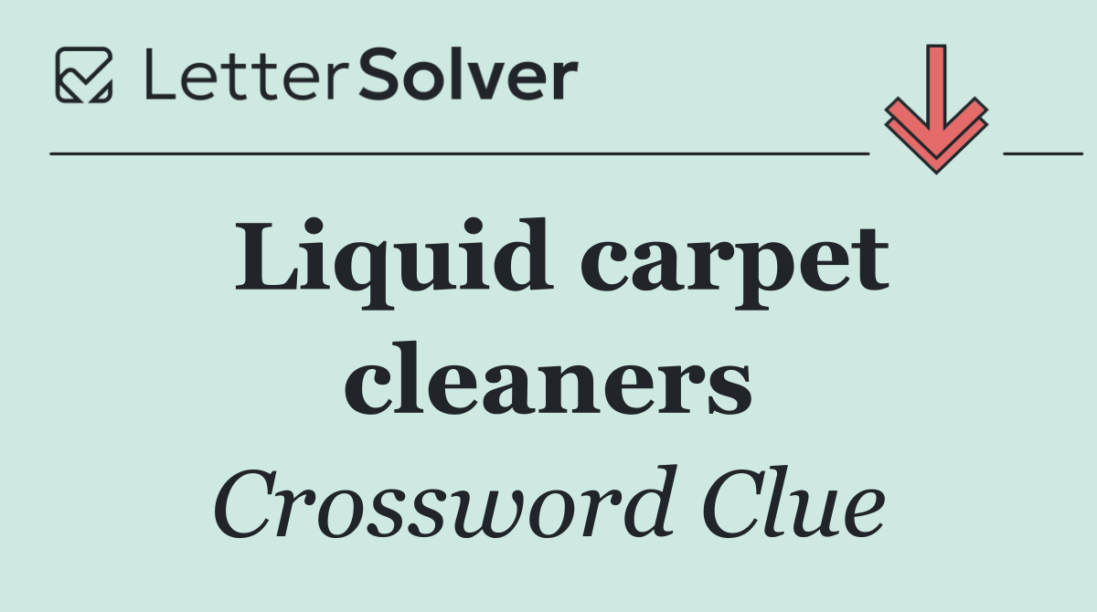 Liquid carpet cleaners