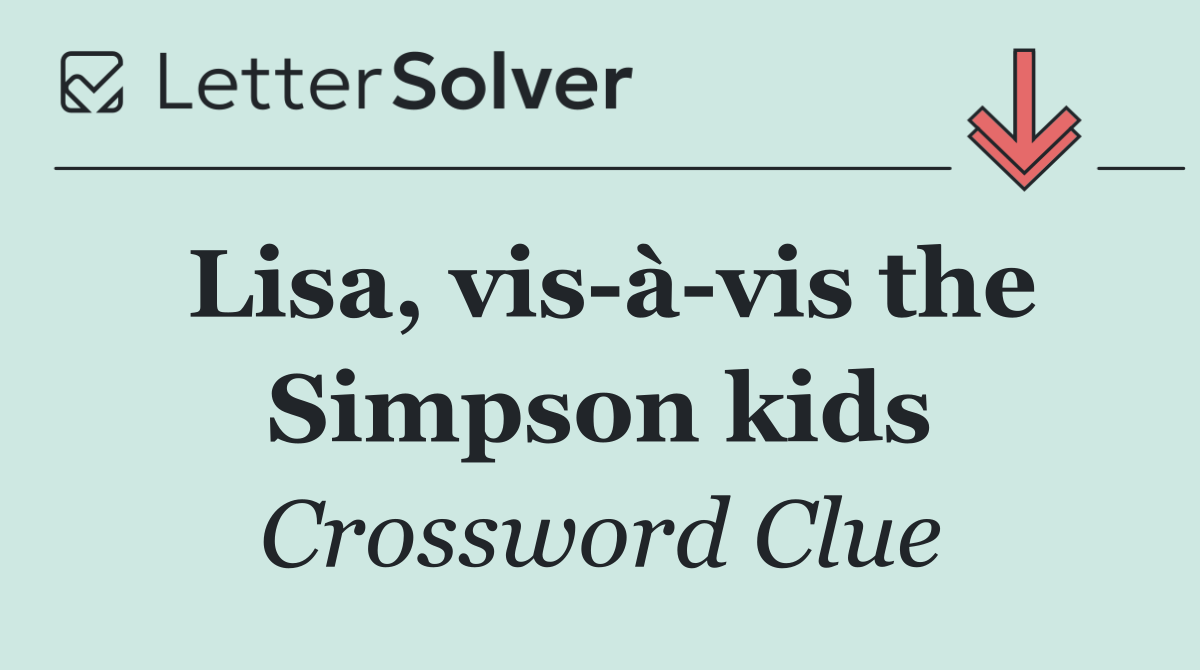 Lisa, vis à vis the Simpson kids
